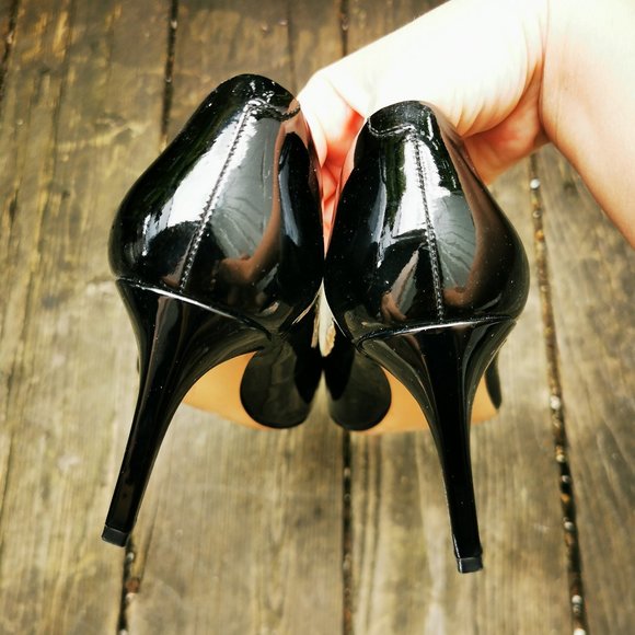 Carlo Pazolini glossy black leather heels ~ size 36-37 ~ excellent condition - Picture 4 of 6